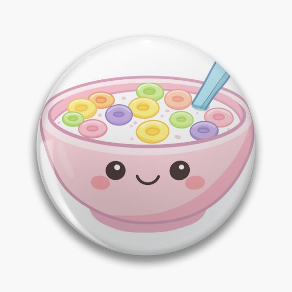 Item preview, Pretty Pink Kawaii Cereal Bowl Sticker Pack  designed and sold by AnimaliaStar.