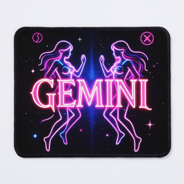 Item preview, ⭐Neon Gothic Gemini Zodiac Sign designed and sold by Alquimia Lunar.