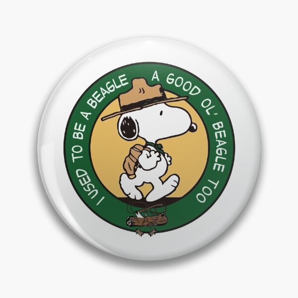 Item preview, Snoopy Beagle Scout Camping Badge designed and sold by sonkpr.