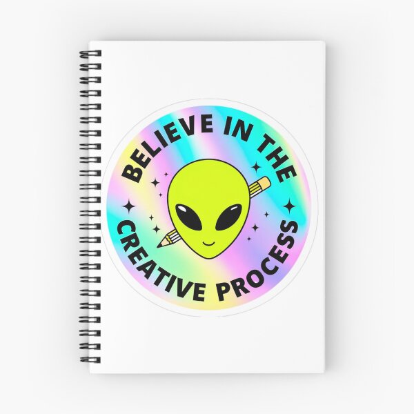 Item preview, Believe in the Creative Process Cute Alien Inspirational Sticker Design designed and sold by Shop Arts & Design.