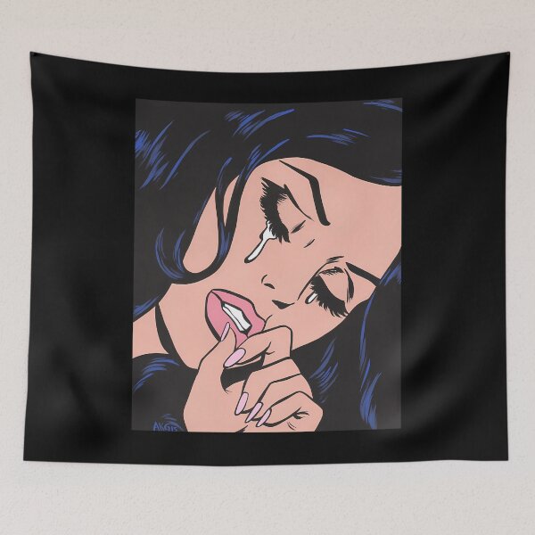 Item preview, Black Hair Crying Comic Girl designed and sold by Akshay Kshirsagar.