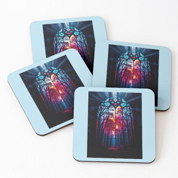 Item preview, Vibrant Forest Beyond Stained Glass designed and sold by Sachie's Studio.