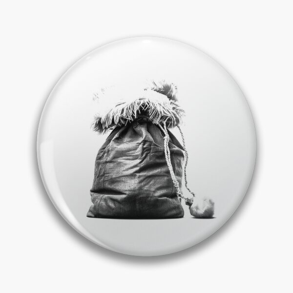 Item preview, Santa Hat Gift Sack – Cozy Black and White Christmas Illustration designed and sold by inkoutninja.