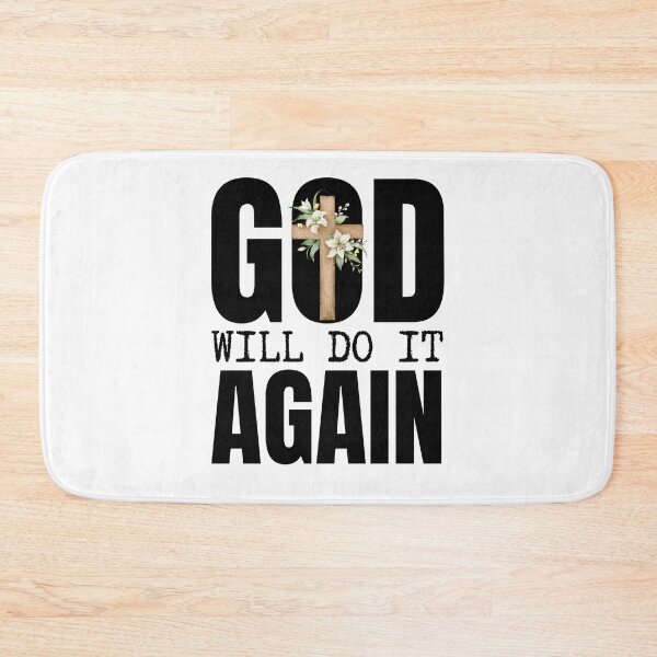 Item preview, God Will Do It Again – Faith and Hope Christian - Black Design designed and sold by MoriaStore.