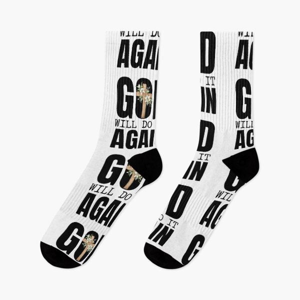 Item preview, God Will Do It Again – Faith and Hope Christian - Black Design designed and sold by MoriaStore.
