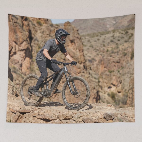 Item preview, “eMTB Biker Exploring Remote Canyon Trails” designed and sold by Hinson MTB Visuals.