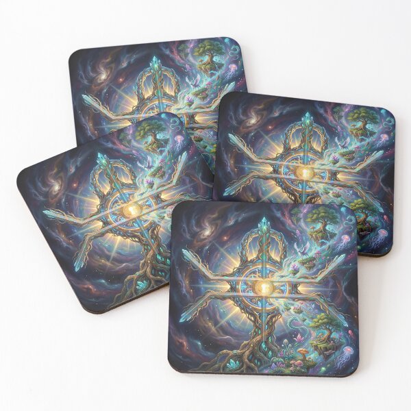 Item preview, Unlock | Sacred Circuits Glyph #7 – Surreal Cosmic Gateway Art designed and sold by FreqEncodedArt.