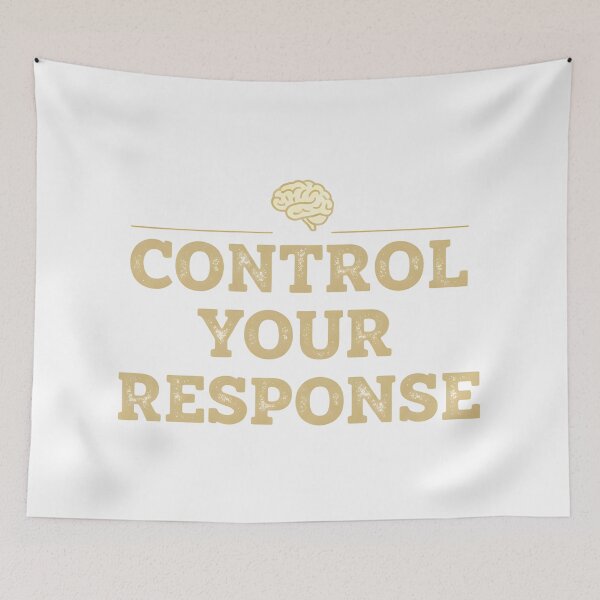 Item preview, Control Your Response – Stoic Retro Bold Typography designed and sold by DIRTYSKETCHH.