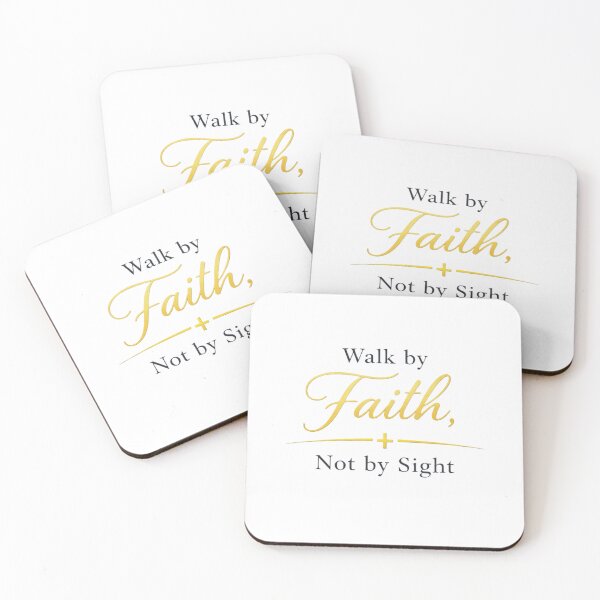 Item preview, Walk by Faith Not by Sight – 2 Corinthians 5:7 Christian Bible Verse designed and sold by Blessed Digital Prints.