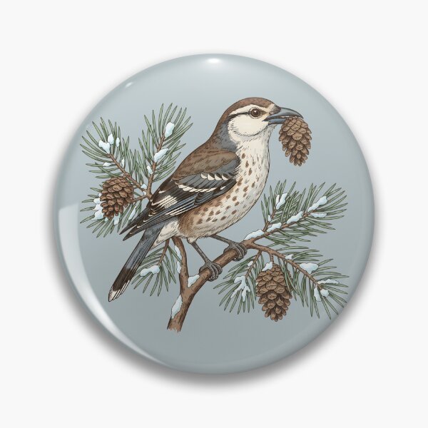 Item preview, Clark’s Nutcracker Pine Winter Wildlife Art designed and sold by BirdsnStuff.