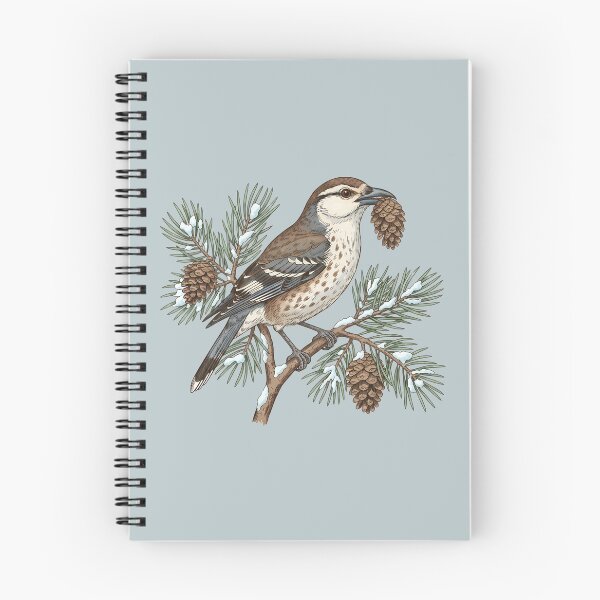 Item preview, Clark’s Nutcracker Pine Winter Wildlife Art designed and sold by BirdsnStuff.