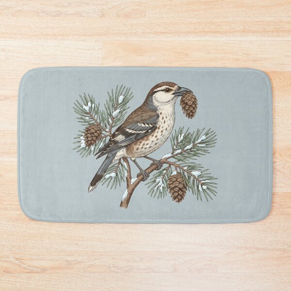 Item preview, Clark’s Nutcracker Pine Winter Wildlife Art designed and sold by BirdsnStuff.
