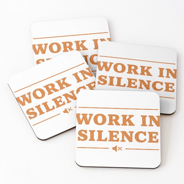 Item preview, Work In Silence – Retro Bold Motivational Typography designed and sold by DIRTYSKETCHH.