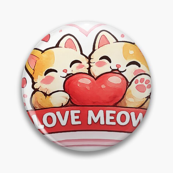 Item preview, ?? LOVE MEOW – Cute Cat Couple Valentine Design designed and sold by AestheticLoveArt.