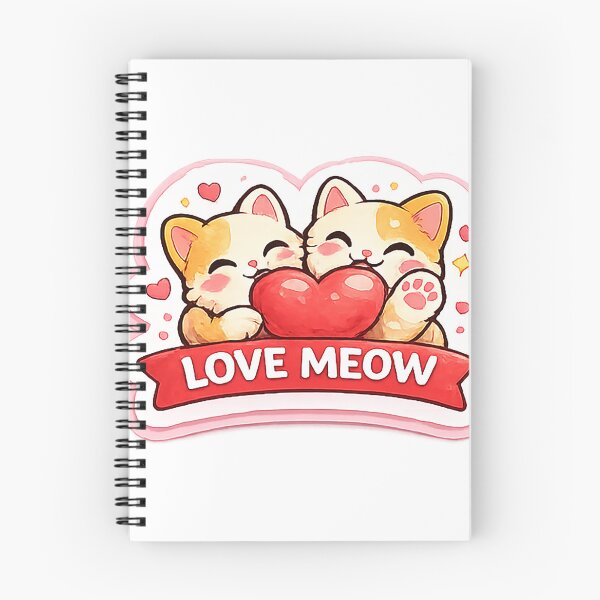 Item preview, ?? LOVE MEOW – Cute Cat Couple Valentine Design designed and sold by AestheticLoveArt.