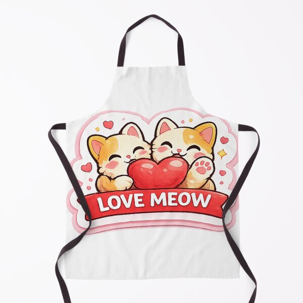 Item preview, ?? LOVE MEOW – Cute Cat Couple Valentine Design designed and sold by AestheticLoveArt.