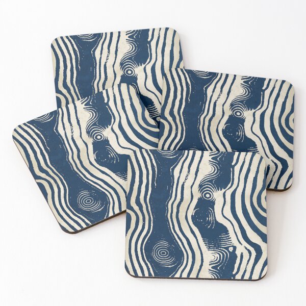 Item preview, Indigo Tides and Ripple Lines designed and sold by trajeado14.