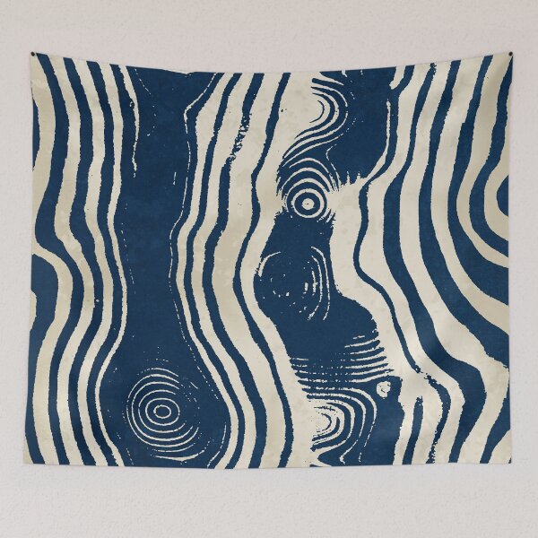 Item preview, Indigo Tides and Ripple Lines designed and sold by trajeado14.