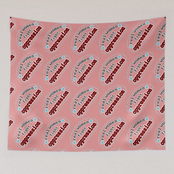 Item preview, Real women fight oppression, pink background designed and sold by mntimg.