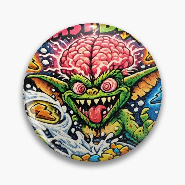 Item preview,  Brain Bites – 90s Cartoon Cereal Parody Neon Art designed and sold by JonelCrafts.