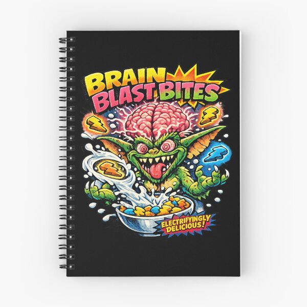 Item preview,  Brain Bites – 90s Cartoon Cereal Parody Neon Art designed and sold by JonelCrafts.