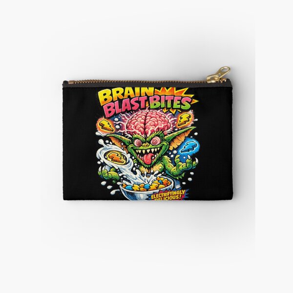 Item preview,  Brain Bites – 90s Cartoon Cereal Parody Neon Art designed and sold by JonelCrafts.