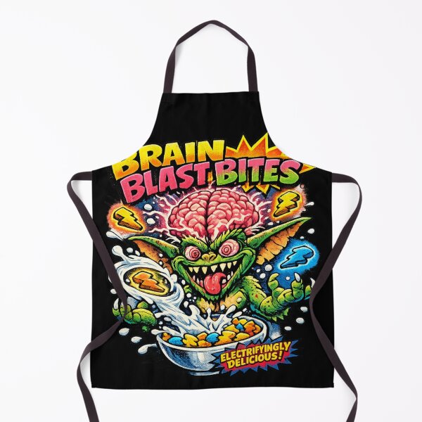 Item preview,  Brain Bites – 90s Cartoon Cereal Parody Neon Art designed and sold by JonelCrafts.