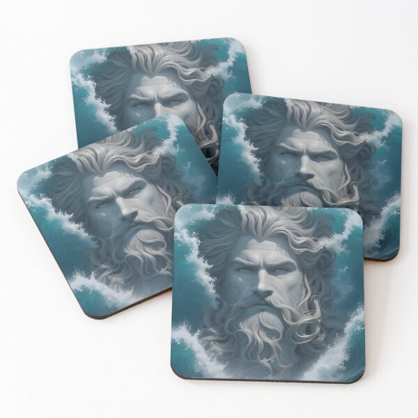Item preview, Majestic Sea God Illustration – Mythical Ocean Deity Art designed and sold by PrithviApparels.