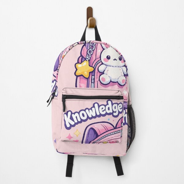 Item preview, Knowledge Is Not Power It’s Heavy – Cute Kawaii School Backpack Bunny designed and sold by JonelCrafts.