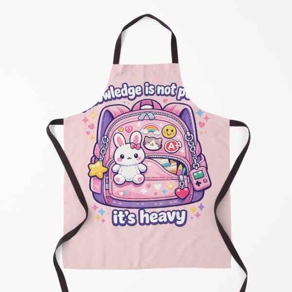 Item preview, Knowledge Is Not Power It’s Heavy – Cute Kawaii School Backpack Bunny designed and sold by JonelCrafts.