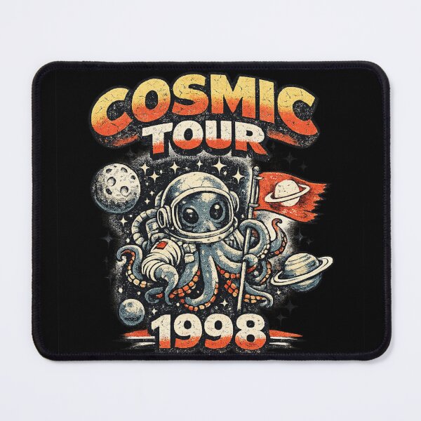 Item preview, Cosmic Tour 1998 Astronaut Octopus Vintage 90s Graphic T-Shirt designed and sold by JonelCrafts.