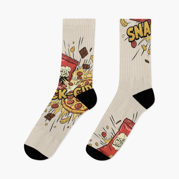 Item preview, Snack-cident – Chaotic Snack Food Crash Streetwear Illustration designed and sold by JonelCrafts.