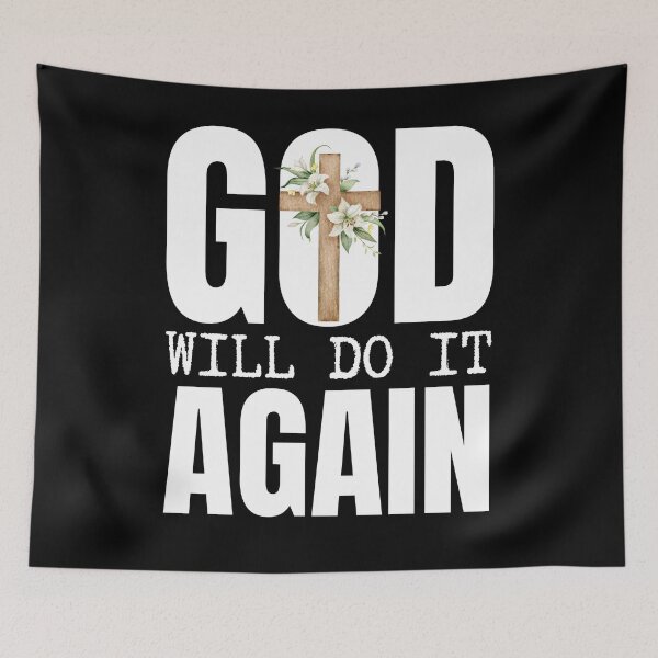 Item preview, God Will Do It Again – Faith and Hope Christian - White Design designed and sold by MoriaStore.