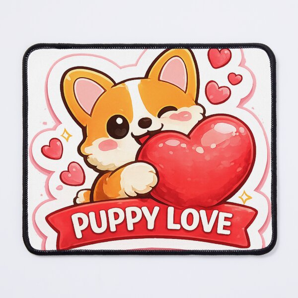 Item preview, ? Puppy Love – Cute Dog Valentine Design ? designed and sold by AestheticLoveArt.
