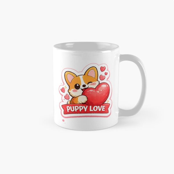Item preview, ? Puppy Love – Cute Dog Valentine Design ? designed and sold by AestheticLoveArt.