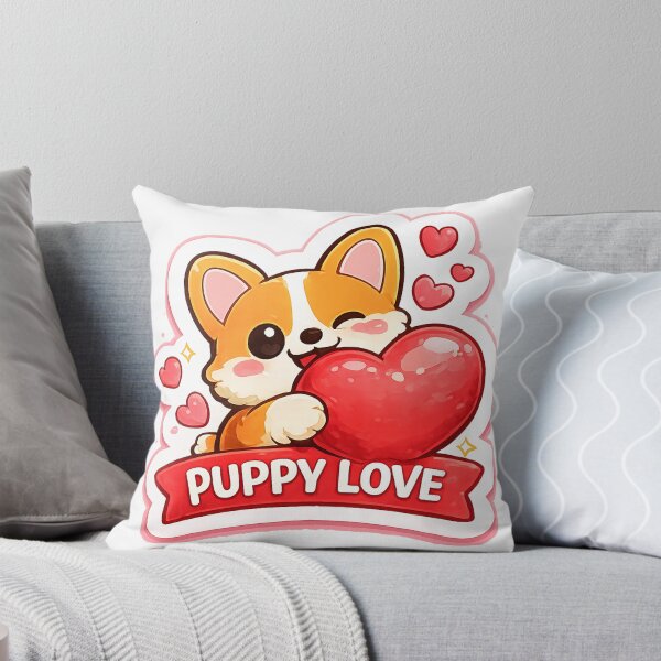 Item preview, ? Puppy Love – Cute Dog Valentine Design ? designed and sold by AestheticLoveArt.