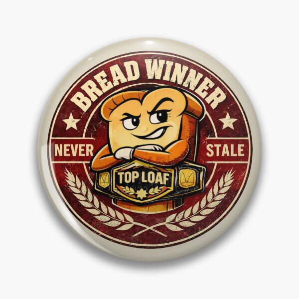 Item preview, Bread Winner Never Stale – Top Loaf Funny Vintage Bakery Pun Design designed and sold by Forged in the Warp.
