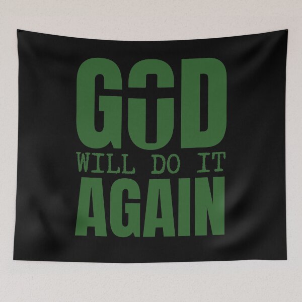 Item preview, God Will Do It Again – Faith and Hope Christian - Green Design designed and sold by MoriaStore.
