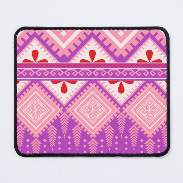 Item preview, Purple Pink Tribal Geometric Pattern – Bold Ethnic Diamond Design designed and sold by Dintheo.