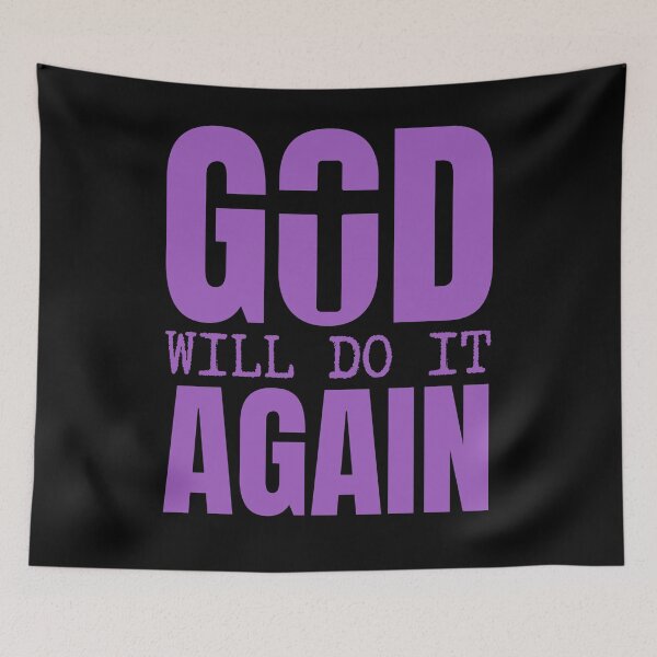 Item preview, God Will Do It Again – Faith and Hope Christian - Purple Design designed and sold by MoriaStore.