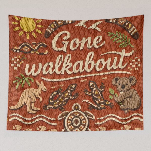 Item preview, Gone Walkabout Australia Outback Knitting Pattern Design designed and sold by Mauswohn.