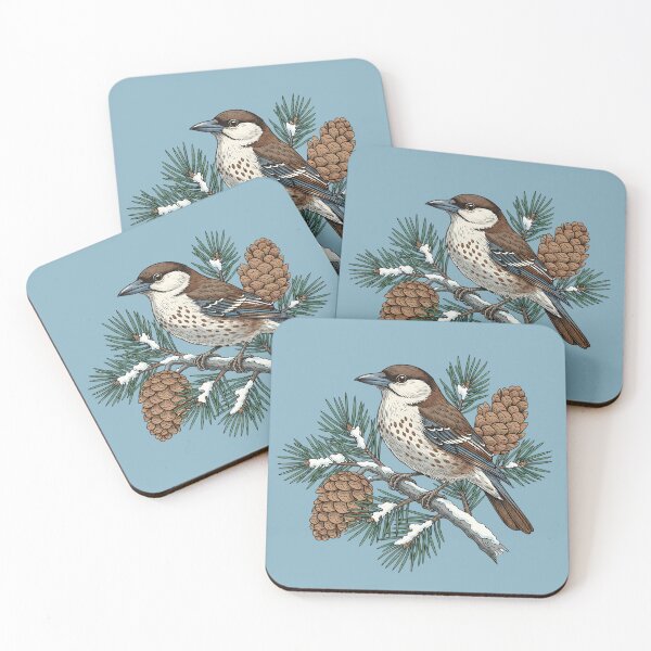 Item preview, Nutcracker Pine Cone Botanical Art designed and sold by BirdsnStuff.