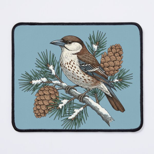 Item preview, Nutcracker Pine Cone Botanical Art designed and sold by BirdsnStuff.