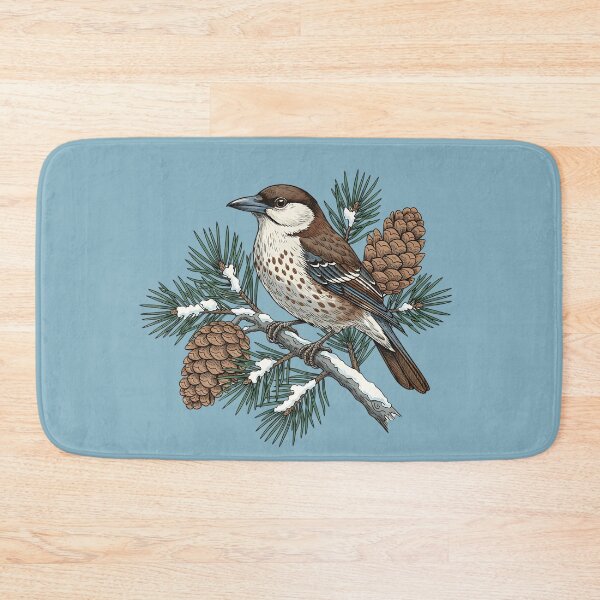 Item preview, Nutcracker Pine Cone Botanical Art designed and sold by BirdsnStuff.