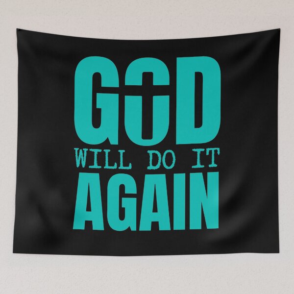 Item preview, God Will Do It Again – Faith and Hope Christian - Sky Blue Design designed and sold by MoriaStore.