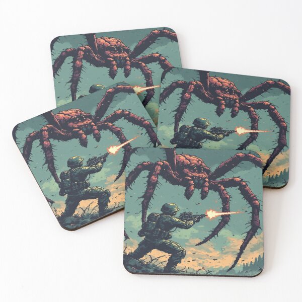 Item preview, Shooting Game Inspired - Giant Spider Attacks designed and sold by SuperVenus.