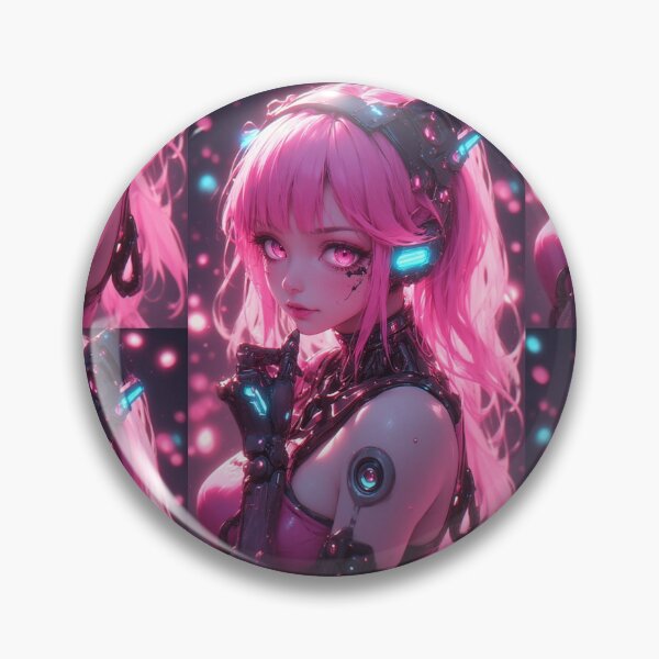 Item preview, Cute pink robot girl designed and sold by ArtsJulian.