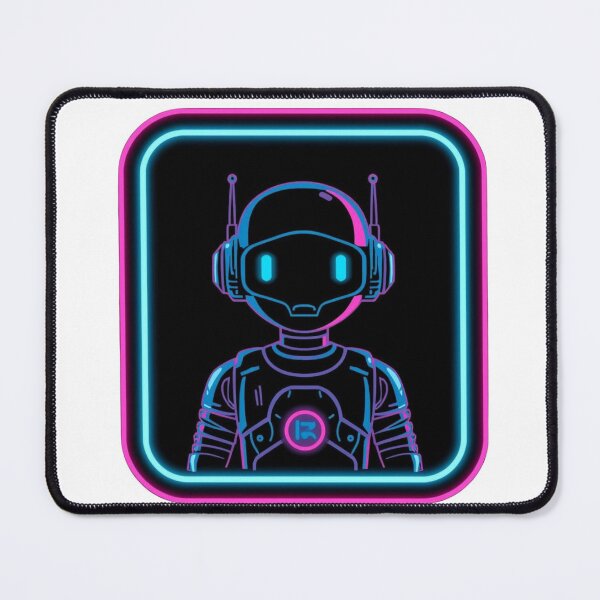 Item preview, Neon Robot Avatar in Futuristic Space Scene With Neon Frame and Glow Effects designed and sold by KanDa-Shop.