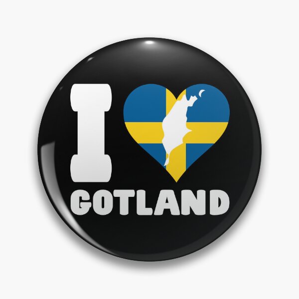 Item preview, I LOVE GOTLAND Sweden Island Heart Swedish Flag designed and sold by Carl's Clothing.