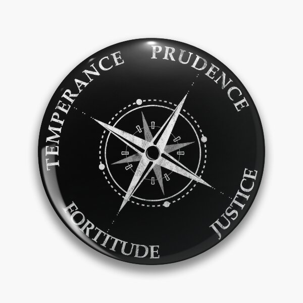 Item preview, Distressed Four Cardinal Virtues Prudence Justice Fortitude Temperance designed and sold by Carl's Clothing.